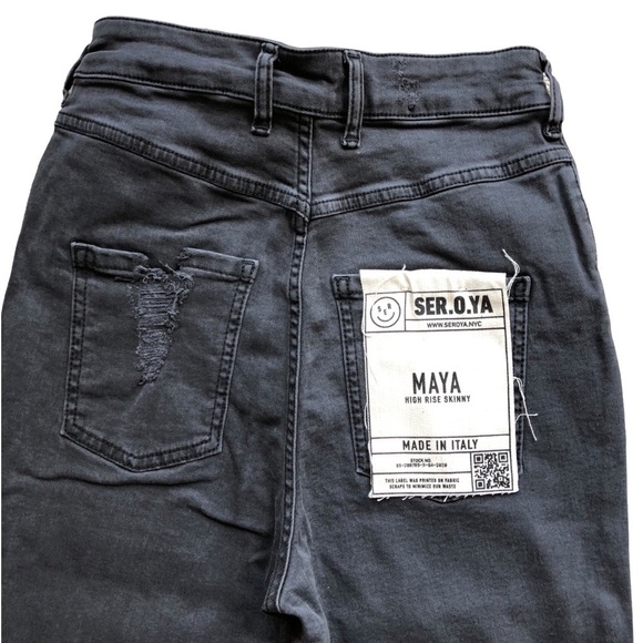SER.O.YA Maya High Rise Skinny Jean Black NWT - Picture 8 of 16
